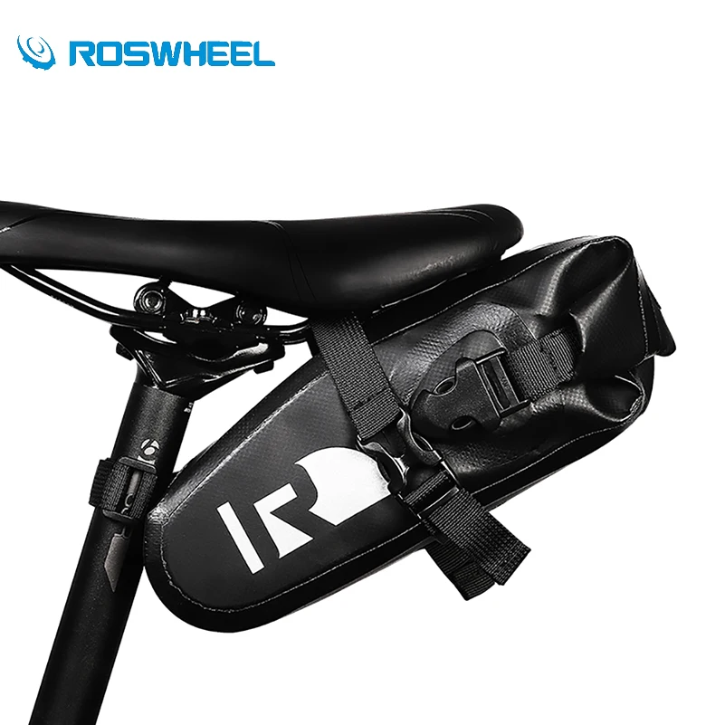 

ROSWHEEL Bike Saddle Bag Full Waterproof MTB Road Outdoor PVC Pouch Cycling Rear Seat Tail Bags Bicycle Accessories Saddle Bag