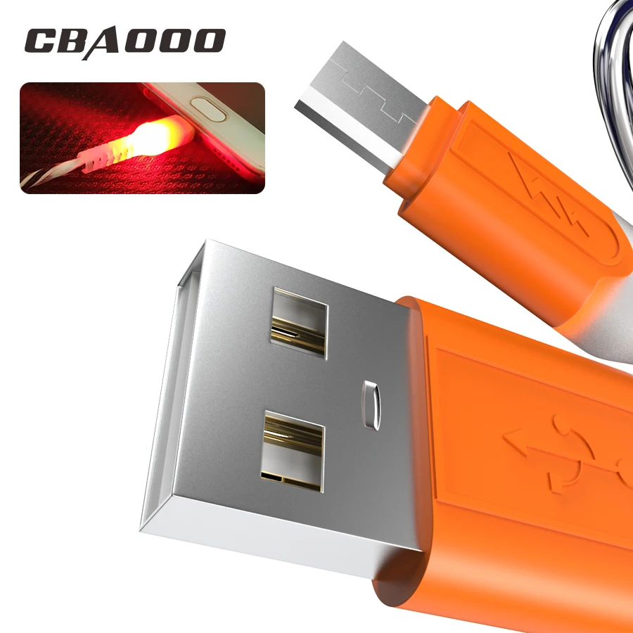 

LED Glowing USB Cable Mobile Charger Cord Luminous USB C Micro Fast Charge Wire For iPhone Xiaomi mi 9 Redmi Huawei Samsung