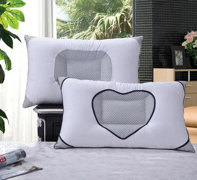 Heart shape breathable Cervical Pillow , high quality cotton healthy