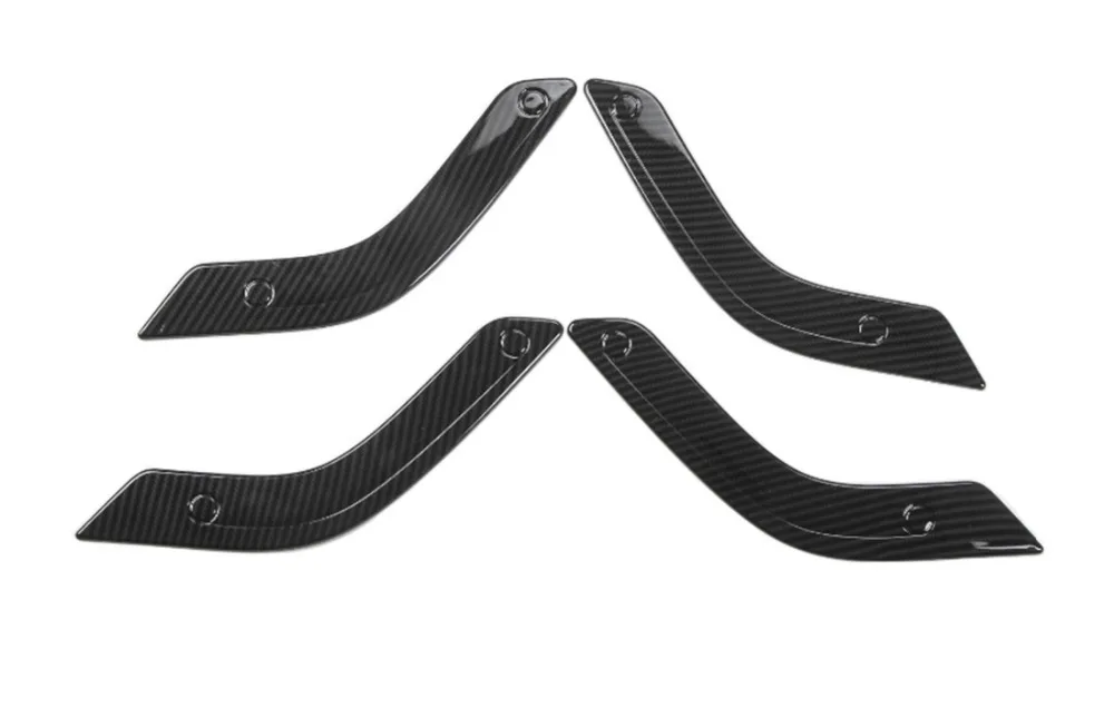 Kits de ajuste de la cubierta de la manija de la puerta Interior del grano de la fibra de carbono brillante para 2011-2017 Jeep JK Wrangler Unlimited & 4 puerta Interior de la puerta a