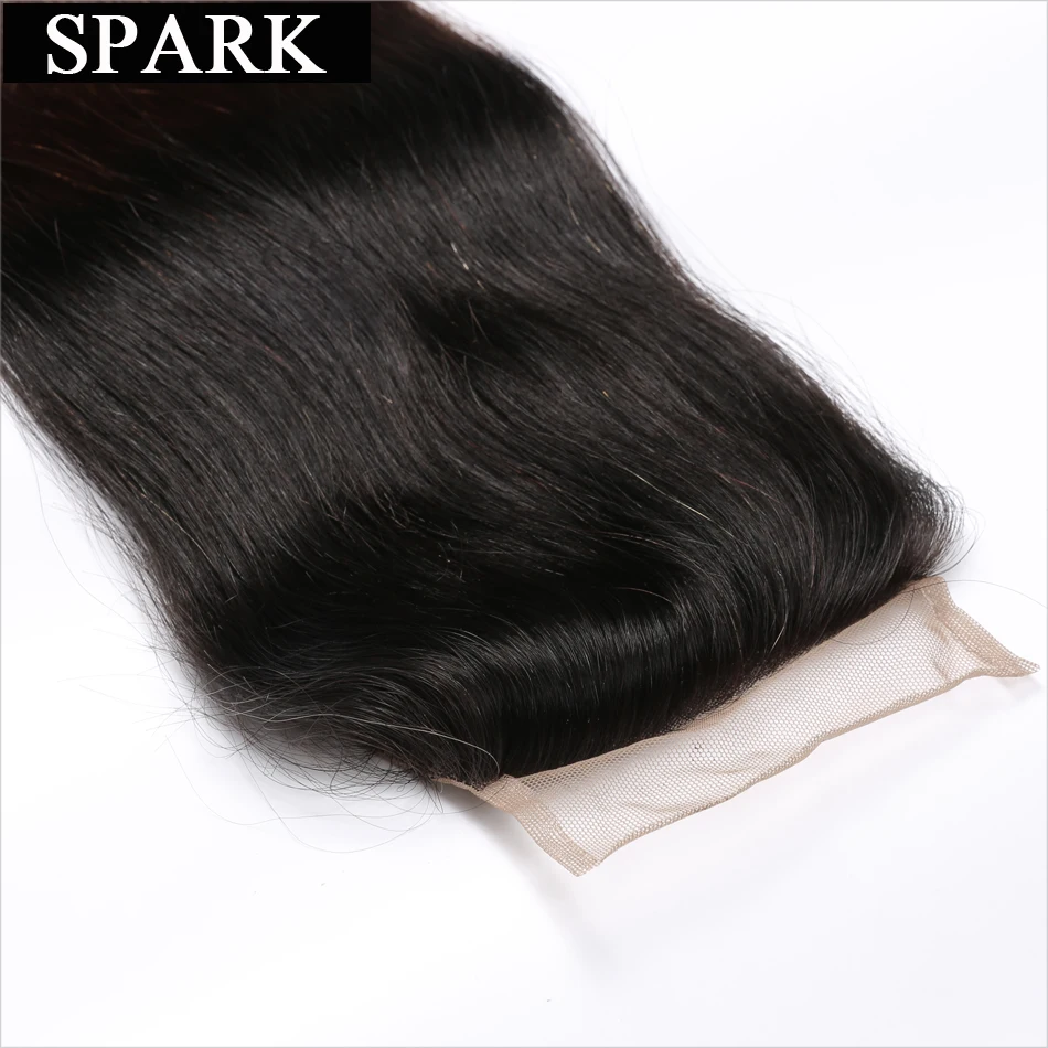 Spark Бразильский прямые волосы с эффектом деграде(переход от швейцарская шнуровка 1b/4/30 часть 4 ''x 4'' парик из волос Реми человеческие волосы