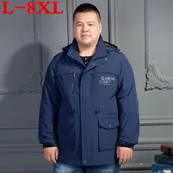 Новый Большие размеры 8XL 7XL 6XL 5XL 4XL Для мужчин; повседневные куртки мужские армейские Водонепроницаемый пальто мужской пиджак дышащий