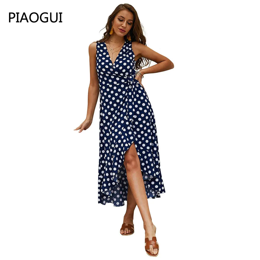 2019 Summer Casual Women Dress Breathable Comfortable Sleeveless Ladies Stitching In The Waist Fashion Women's | Женская одежда