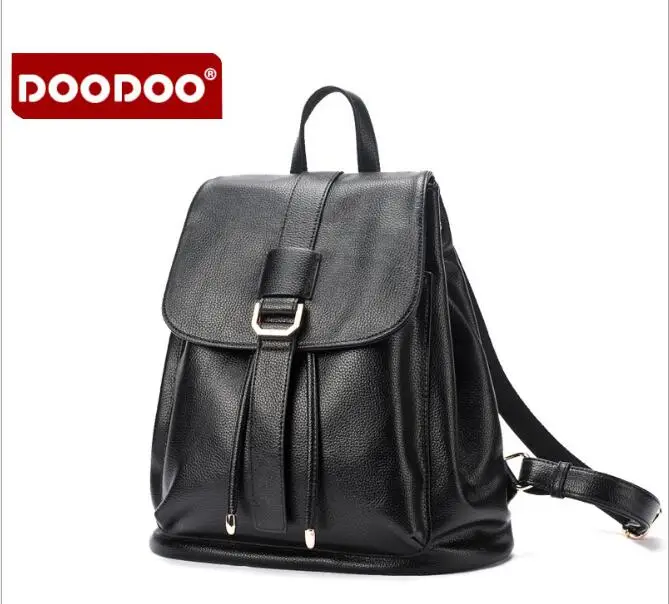 

DOODOO New Arrival Fashion Backpack High Quality PU Leather Easy Matching School Bags As Gifts For Girls mochila masculina FR373