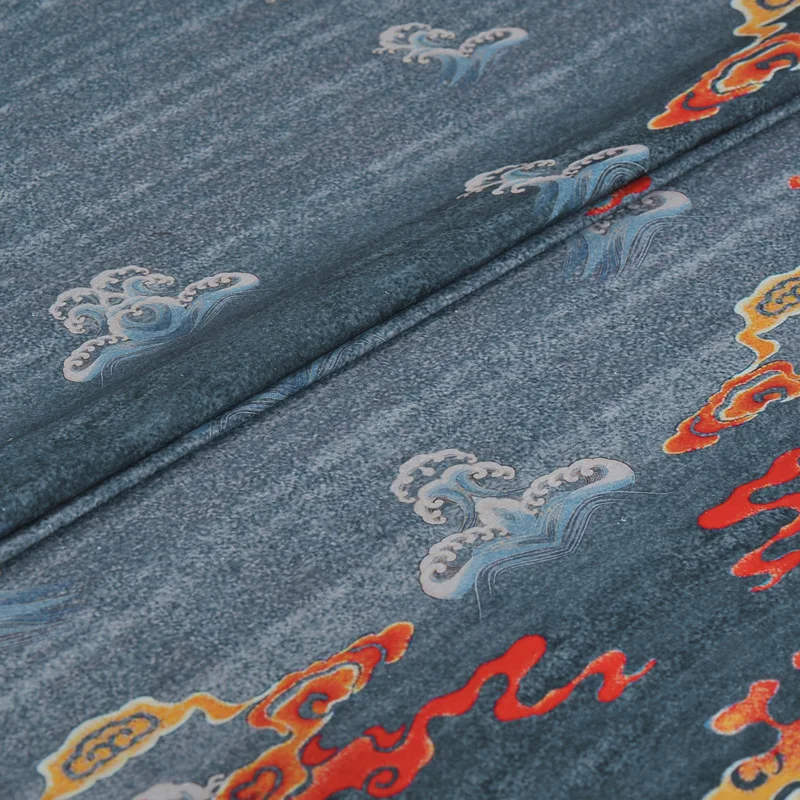 Ретро плотный шелк, Лен ткань мягкая нежная юбка cheongsam китайская шелковая ткань натуральная льняная ткань оптом льняная ткань