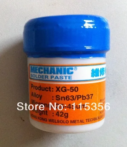 

free shipping 1pcs 42g XG-50 63/37 25-45um BGA SMT Soldering Solder Paste