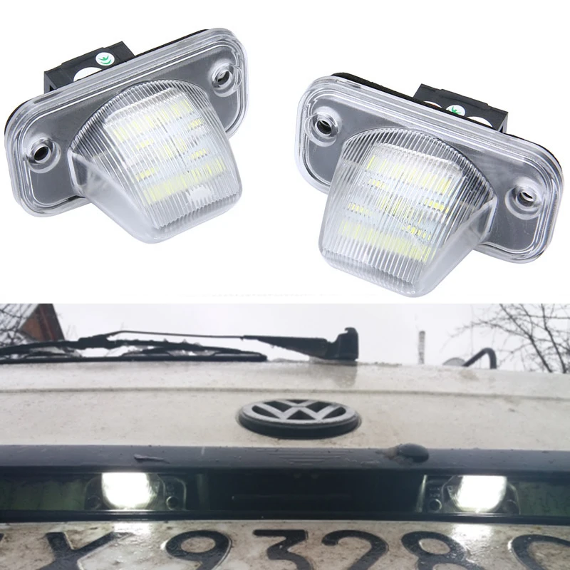 

2Pcs No error Led Number License Plate Lights for VW Transporter T4 Passat B5 Candy Jetta Syncro Touran