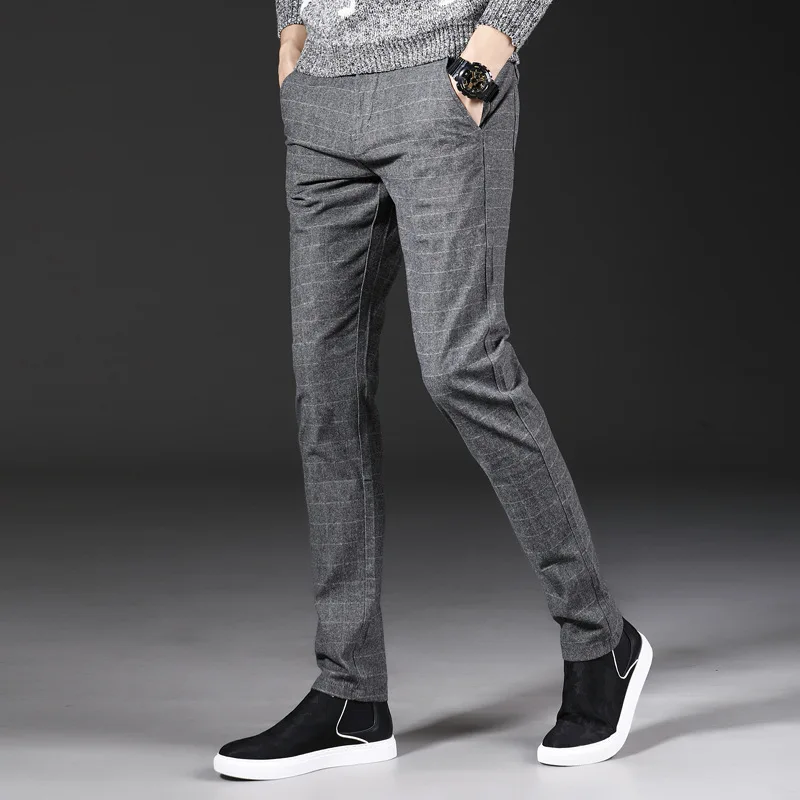 Plus Size 40 Men Spring Summer Brand New Business Casual Pants Washed Cotton Solid Fashion Soft Trousers Clothing | Мужская одежда