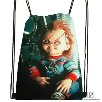 

Custom Curse-Of-Chucky Drawstring Backpack Bag Cute Daypack Kids Satchel (Black Back) 31x40cm#180611-01-22