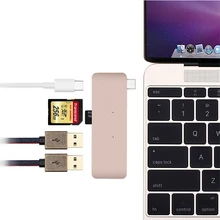Высокоскоростной USB 3.0 Тип C Концентратор USB С 5 в 1 году Combo Концентратор с Зарядки Порт для Macbook 12 Дюймовый 13 Дюймов Карты читатель