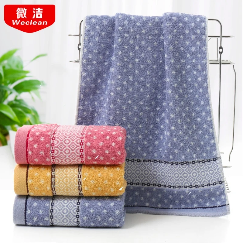 

Towels, soft cotton, pure cotton and weak twisting 14 jacquard medium towels