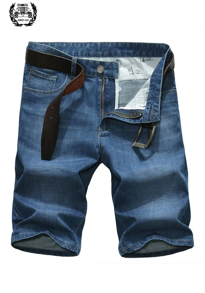 Лето 30~ 42 Джинсовые шорты одежда джинсы Прямые мужские шорты Карго хлопок мужские повседневные модные шорты джинсы до колена