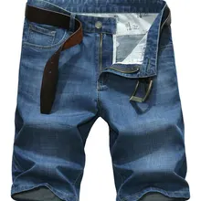 Лето 30~ 42 Джинсовые шорты одежда джинсы Прямые мужские шорты Карго хлопок мужские повседневные модные шорты джинсы до колена