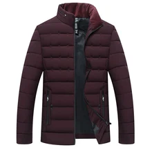 Новинка, осенне-зимнее толстое пуховое хлопковое пальто для мужчин, повседневная куртка, теплые парки со стоячим воротником, хлопковая куртка LJ0520