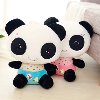 

30cm Kids Plush Panda Dolls Sitting Soft Stuffed Cartoon Bear Animal Toys for Children Birthday Gifts for Girls