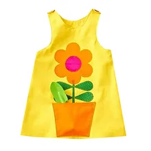 Модные Простые Прекрасный жилет торт Повседневное с цветочным мотивом для девочек; праздничные Детские платья Повседневное платье, сарафан маленькие оригинальные летние платья для девочек; F4