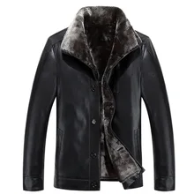 Russian Winter Leather Jackets Men Faux Fur Coats Men’s Leather Jacket Casual Thicken Overcoat For Man 5XL Chaqueta Cuero Hombre
