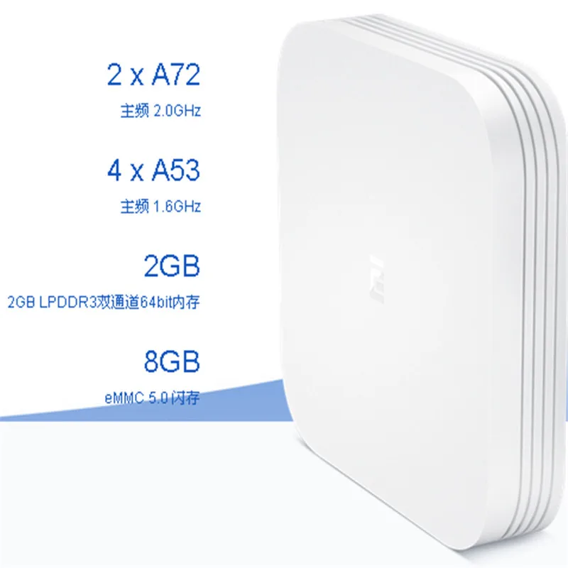 Original Mi TV Box 3 pro Android 5.1 Smart 4K HD MiTV MiBox 3S RAM 2GB/8GB Dual USB Support Miracast Core Cortex-A72 | Электроника