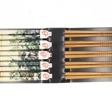 5 пар Китайский Винтаж деревянный Палочки китайские с цветной рисунок или узор