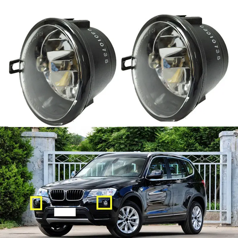 Housing Front Fog Lights Lamp No Blubs For BMW X3 F25 2011 2014 A 2PCS
