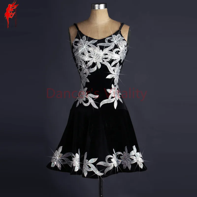 

Women latin dance clothes luxury Embroidery latin dance dress for girls latin dance dresses lady Performing dress XXS-6XL