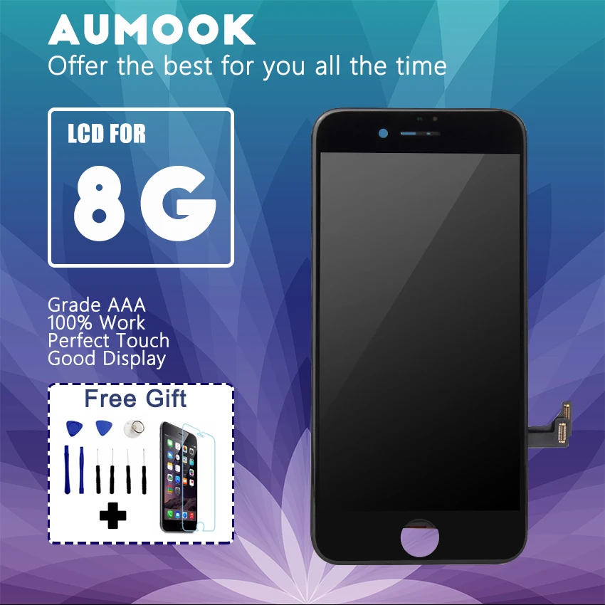 

Grade AAA+++ For iPhone 8 LCD Display With Sensitive 3D Touch Screen Digitizer Assembly Free Shipping No Dead Pixel Free Gift