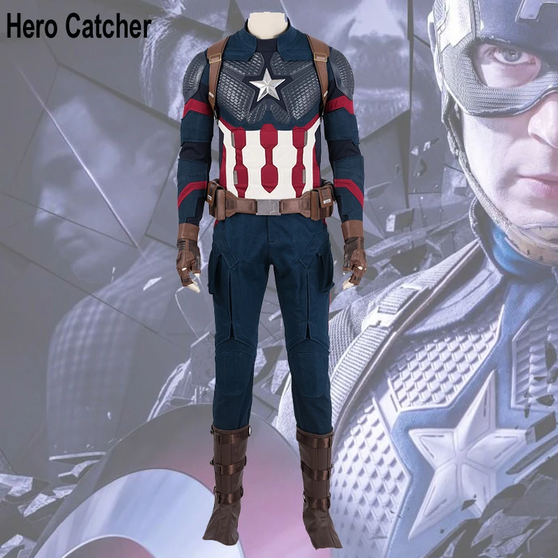 

Hero Catcher High Quality 2019 Captain America Costume Endgame Captain America Cosplay Costume For Men