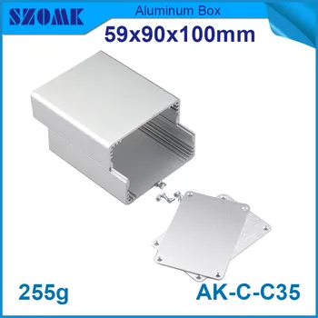 

10pcs/lot anodizing aluminum amplifiers enclosure diy electronic control box for pcb 59*90*100mm