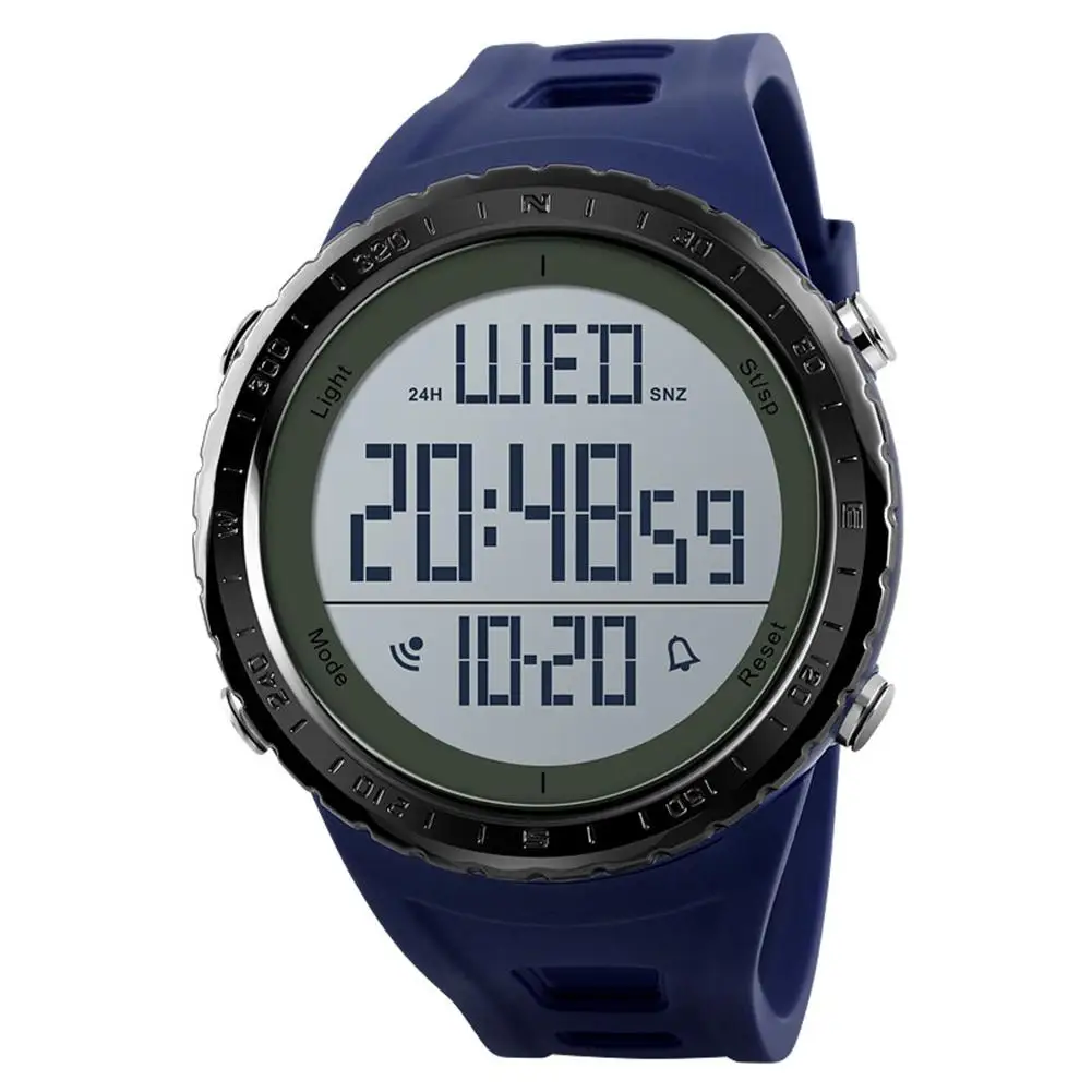 

Outdoor Wrist ABS band relogios Watch Men Multiuse Countdown Chronograph Digital Display Gift relogio