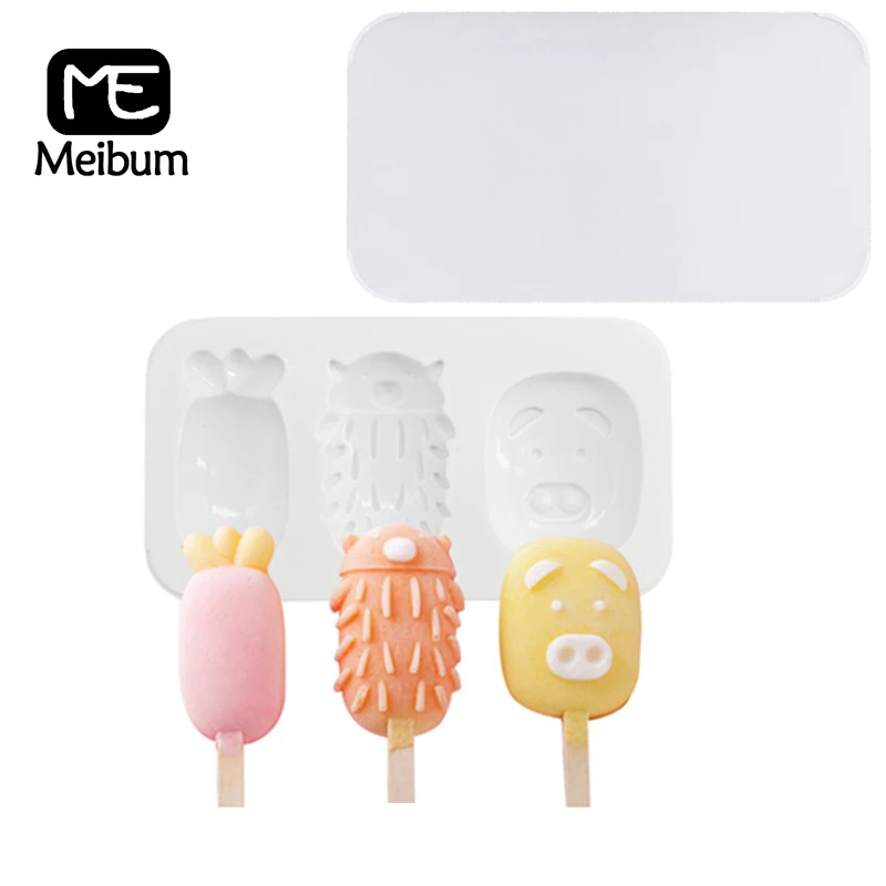 

Meibum 3 Cavity Silicone Ice Cream Mold Variety Of Styles Ice Lolly Juice Dessert Popsicle Mould Frozen Sucker Tray Make Tools