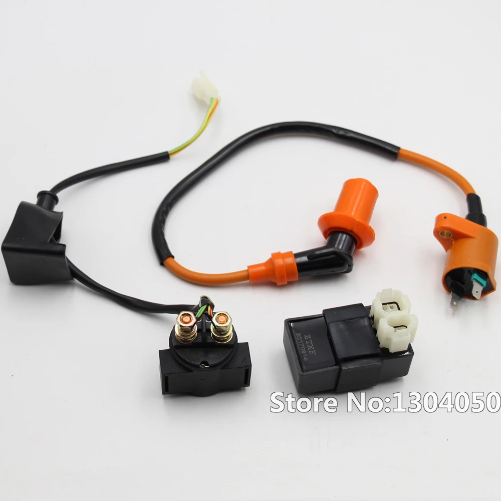 Starter Solenoid Relay CDI box SunL Gy6 50cc-150cc Scooter ATV Ignition Coil 