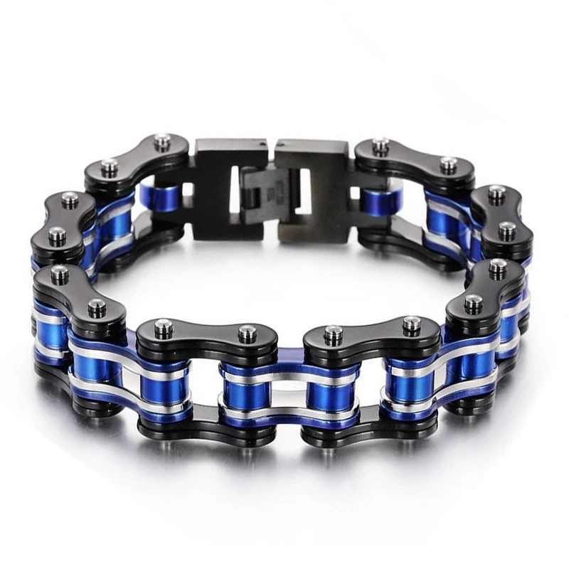 

Hot Sale Men Bracelet 16mm Width Men's Bracelet Biker Jewelry Stainless Steel Bracelet Male Wristband Friendship Gift Jewelry