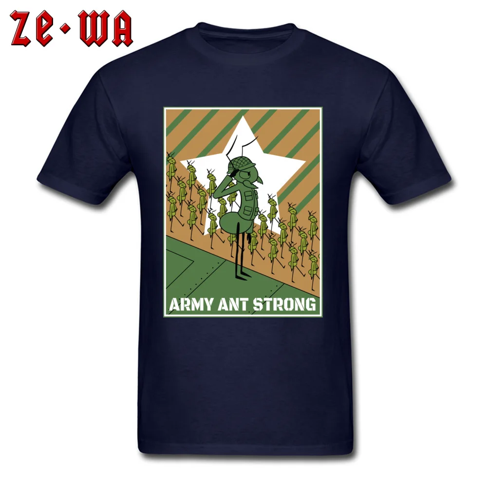 Graphic Student T-shirts Army Ant Strong 1 Summer Tops Shirts 100% Cotton Short Sleeve Design Tops & Tees Crew Neck Army Ant Strong 1 navy