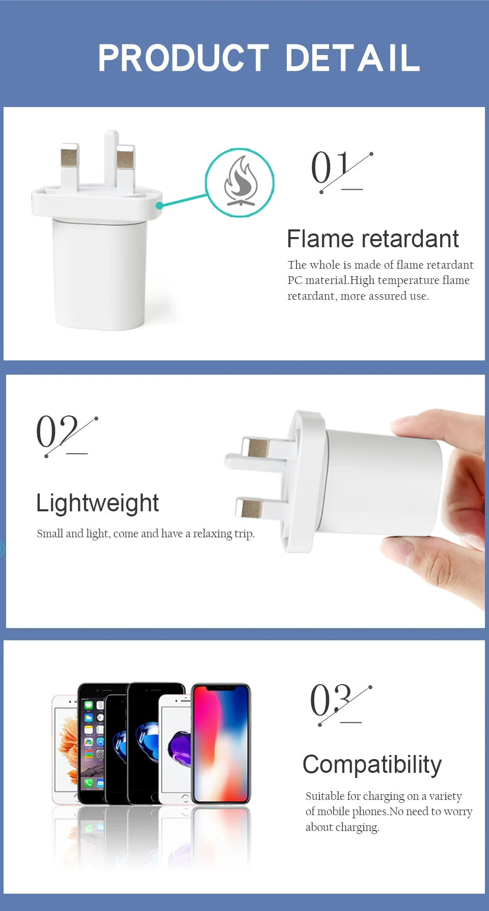 Dual usb Interface UK Adapter 5V 2.4A Charger Travel Power Plug Converter Plug 3 Pin Socket UK Ireland Singapore Maldives Dubai (10)
