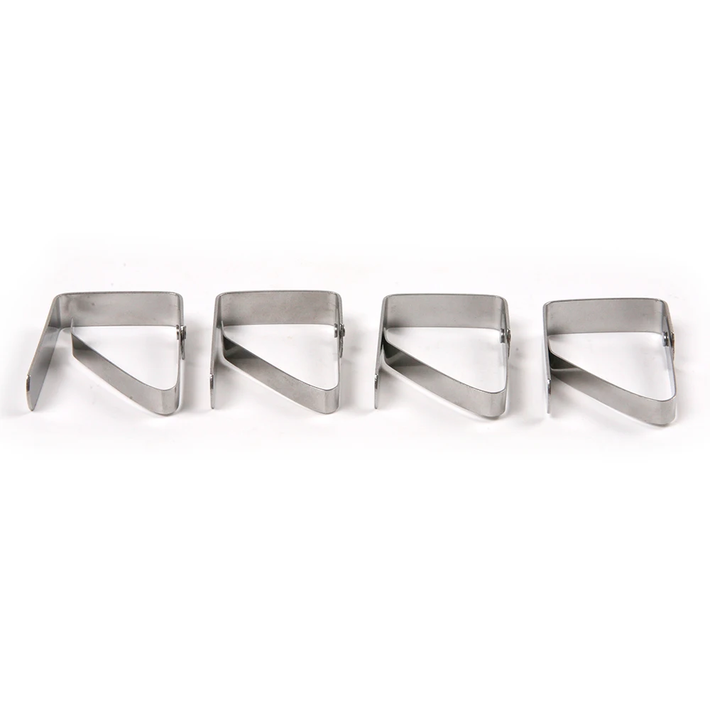 US In Warehouse Retail 12Pcs Stainless Steel Tablecloth Clip Table 