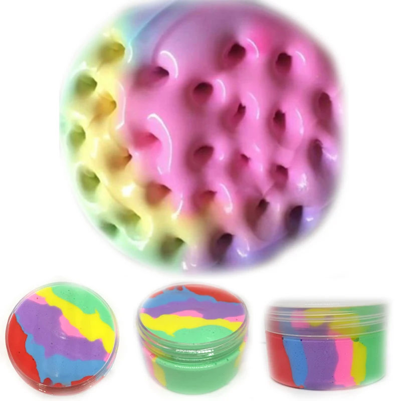 

Modeling Clay 100ml Rainbow Color Slime Plasticine Slime Fluffy Relief Anti Stress Toy Interesting Toys For Gift Kids
