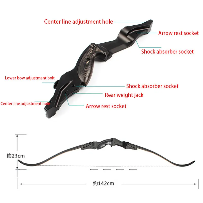Охотничий арбалет для стрельбы из лука 60 дюймов 30-50Lbs изогнутый лук для демонтажа лук черный/Камуфляж для правой руки пользователя