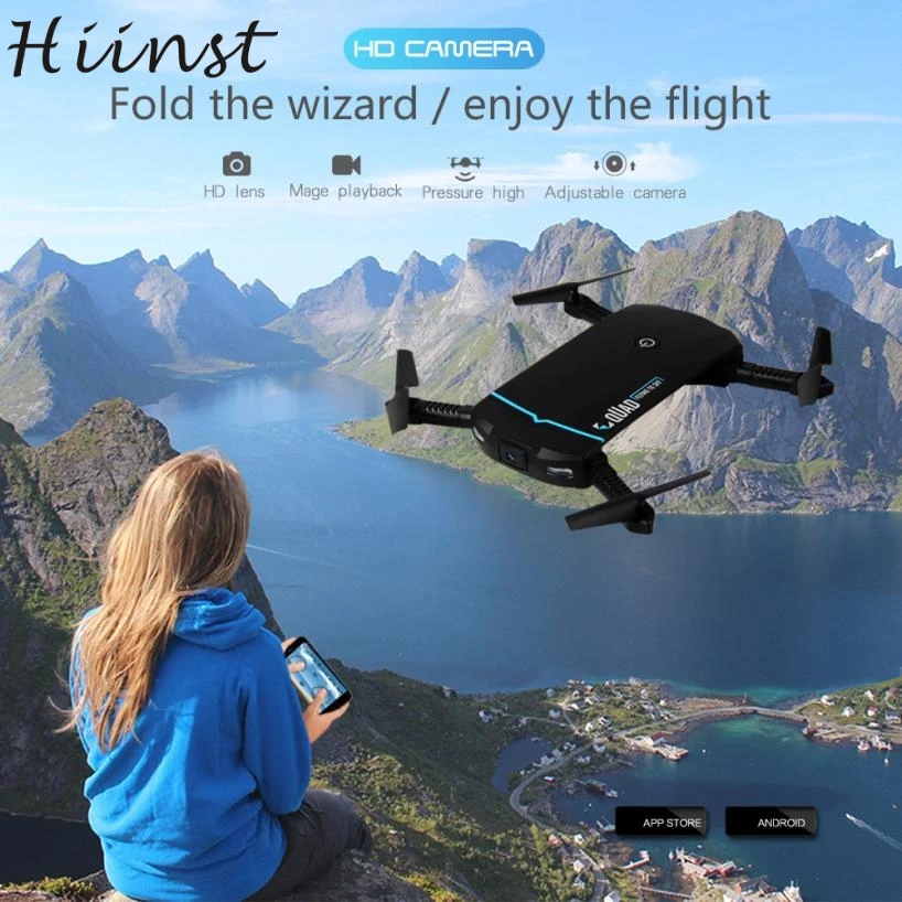 

HIINST Portable Mini folding aircraft remote control 2.4G 6Axis HD Camera WIFI FPV RC Quadcopter Drone Selfie Foldable AG22 p30