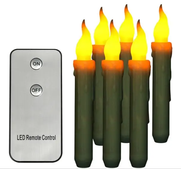 

Quality 6pcs/set Remote Function Yellow Flash Flameless Led Electronic Candle Lights Simulation Flame Candle Lamps