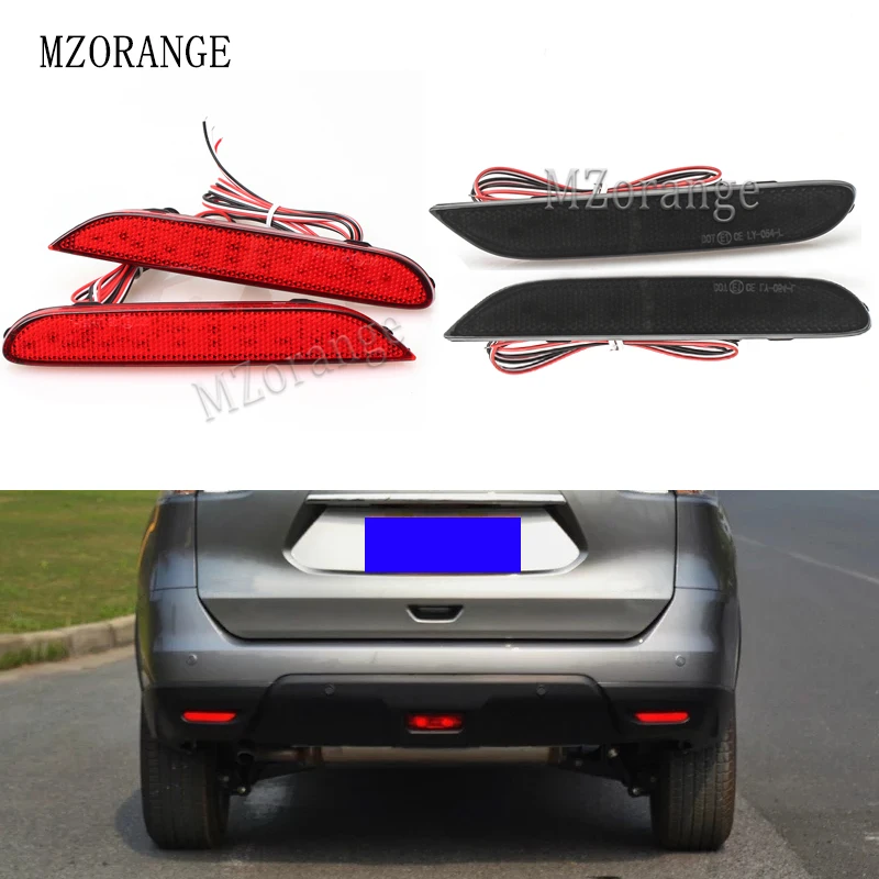 

MZORANGE 2Pcs LED Rear Bumper Reflector Lights lamp For Nissan Leaf Pathfinder Rogue X-Trail x trail JX35 QX56 qashqai 2014-2015