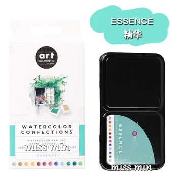 

Prima Marketing 12 Colored Iron Box Solid Watercolor Pigment Small Fresh Illustration Handbook