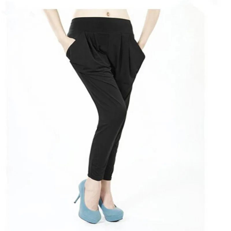 2020 Summer Style Casual Women Pants Elastic Waist Regular Harem Pants Spring And Summer Tencel Capris Extra Large Women Size 2020 Summer Style Casual Women Pants Elastic Waist Regular Harem Pants Spring And Summer Tencel Capris Extra Large Women Size