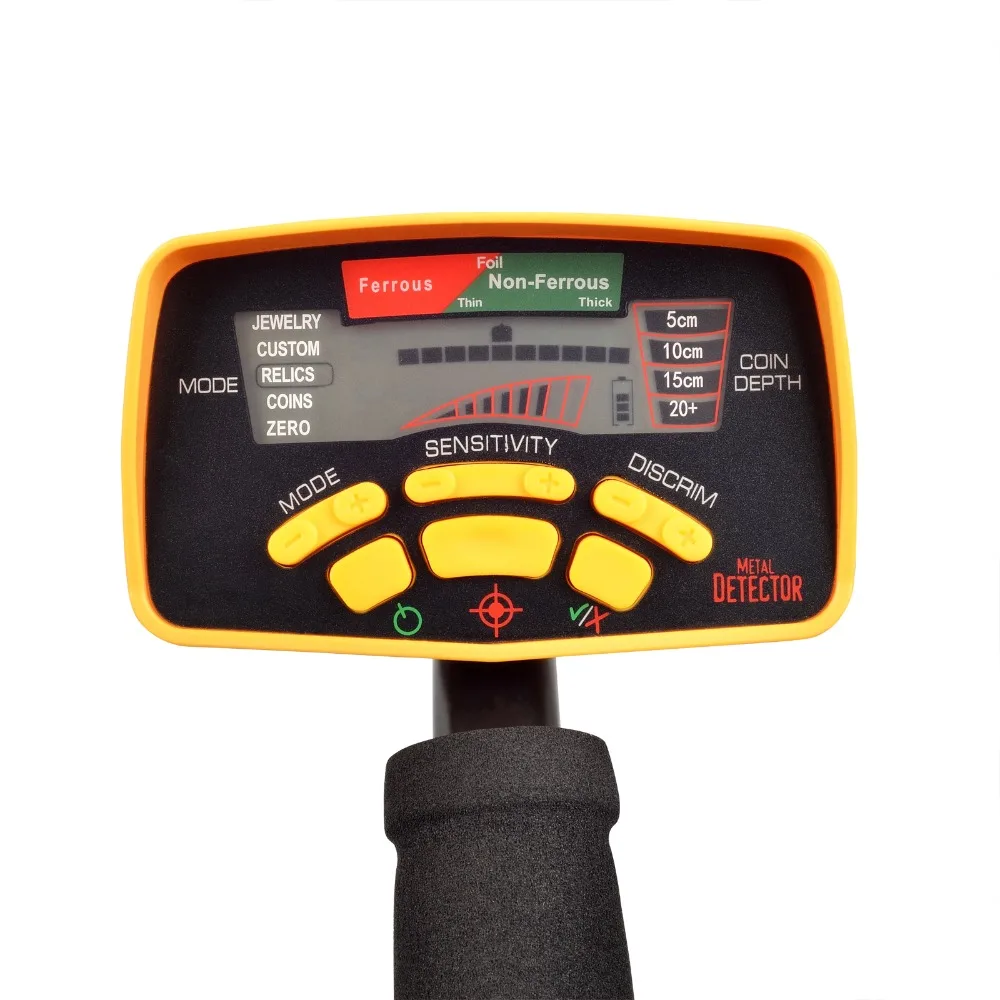 Koop Professionele Underground Metal Detector MD6350 Gold Digger Treasure Hunter MD 6350 LCD Display Pinpointer Metaldetektor Coil