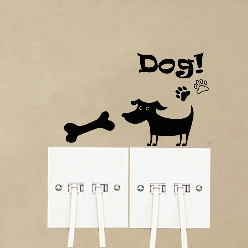 Buy Bone Vinyl Pet Dogs Switch Stickers Fashion Funny