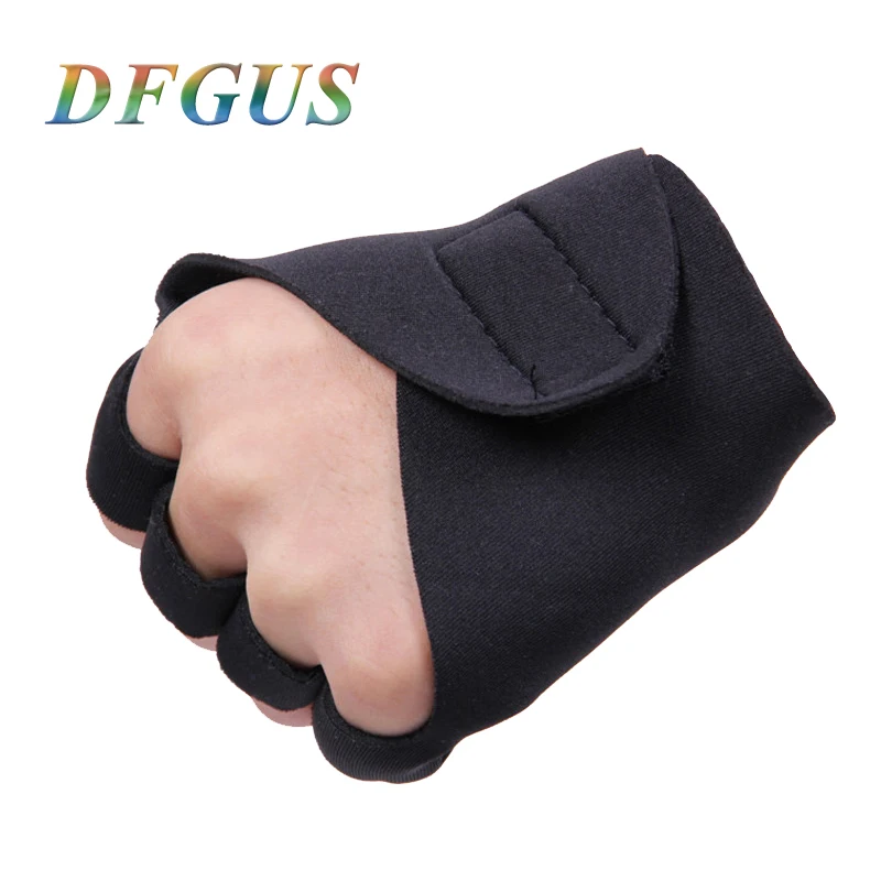 Image 2016 Weight Lifting Gym Gloves Cross Training Bodybuilding Fitness Workout Exercise Padded Fingerless Neoprene Bar Grip Mittens