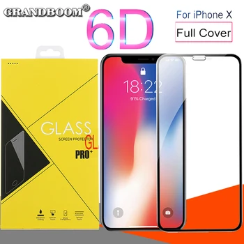 

1000pcs 6D Edge Curved Full Cover Tempered Glass For iPhone 11 Pro Max XS XR X 8 7 6 6S Plus Protect Screen Protector With Box