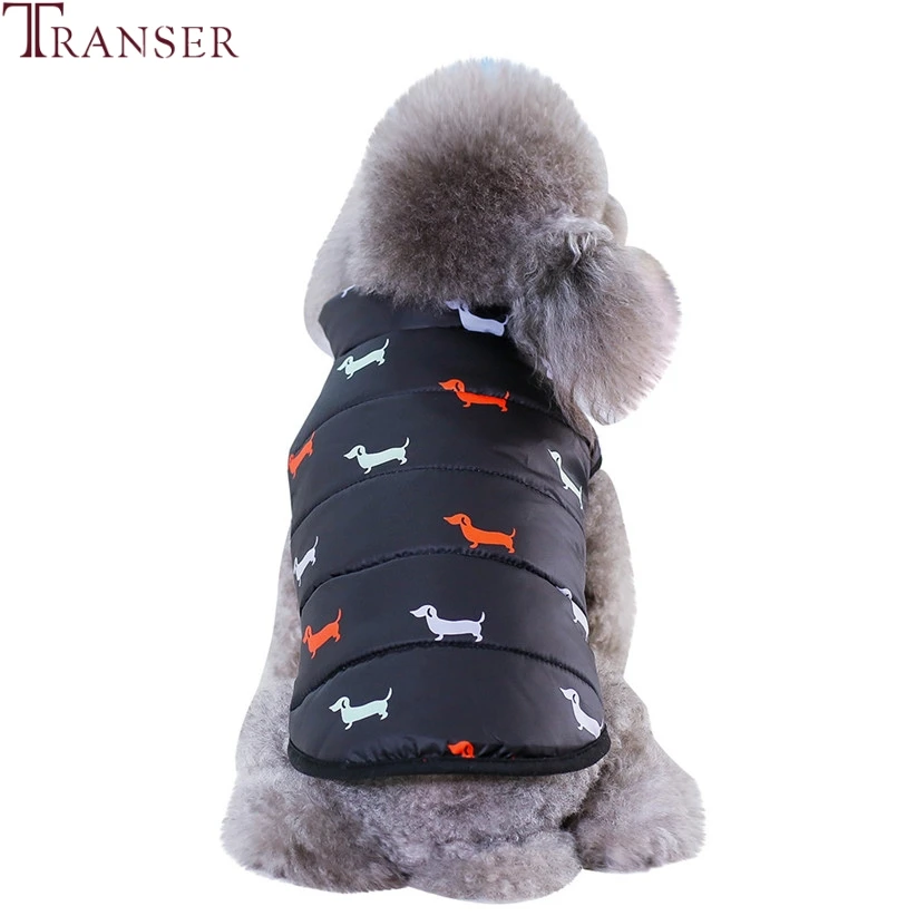 Теплое пальто для собак с принтом Dashchund зимняя одежда для домашних животных куртка для маленьких собак Одежда для щенков 80926