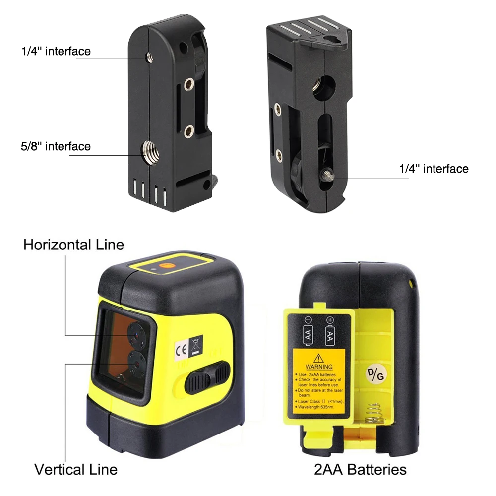 Ceny FIRECORE 2 linii czerwony zielony laser poziom samo poziomowania poziome i pionowe krzyż linia mini laser z uchwytem