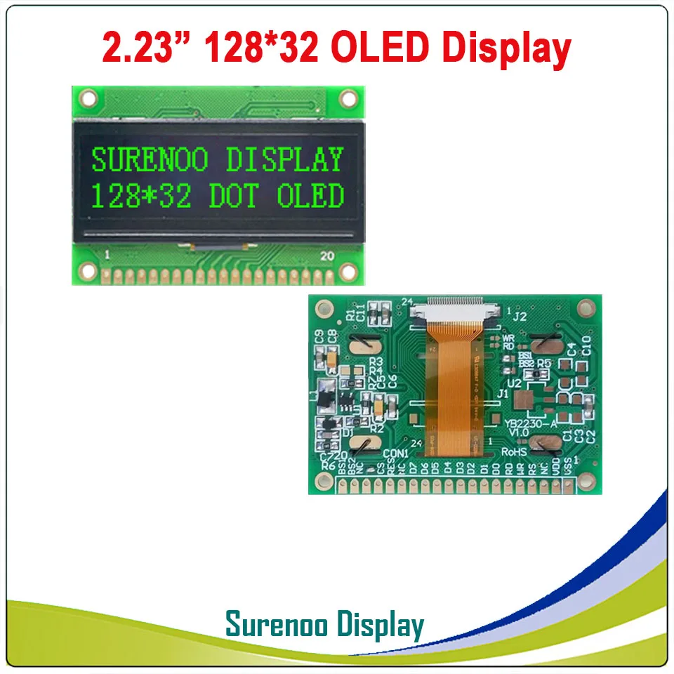 Реальный oled-дисплей, 2,2" 128*32 12832 Графический параллельный SPI IEC IIC ЖК-модуль LCM SSD1305 контроллер