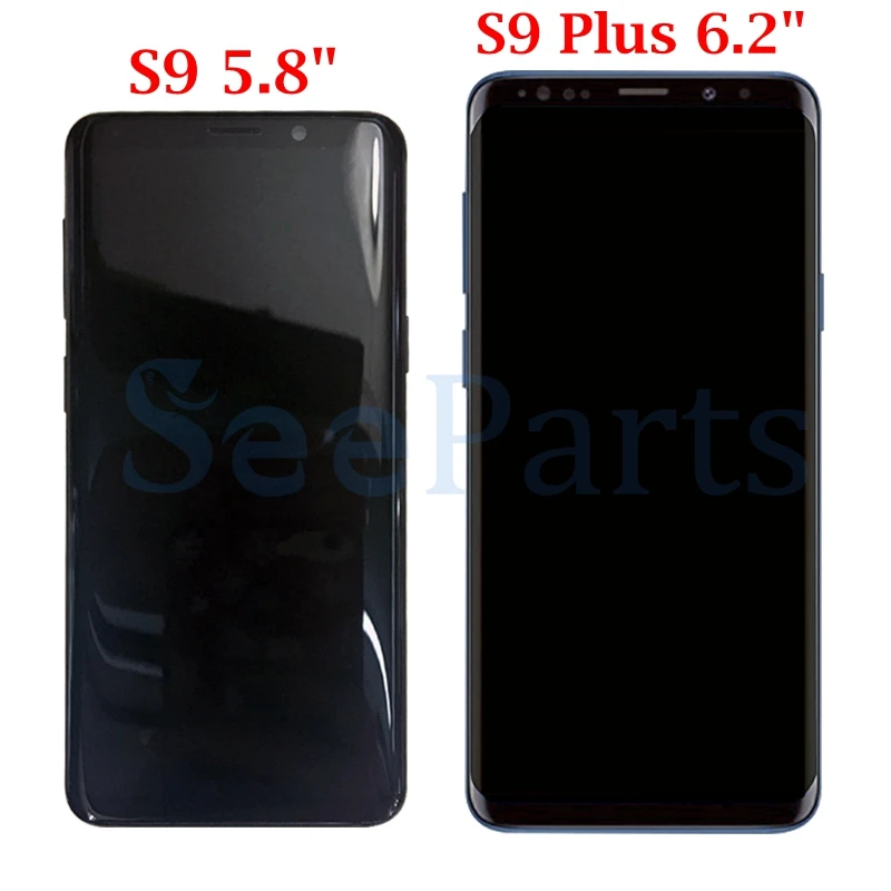 For 5.8 Samsung GALAXY S9 Lcd s9 plus Display Touch Screen Digitizer Assembly For 6.2Samsung GALAXY S9 G9600 S9 Plus G9650 lcd 5